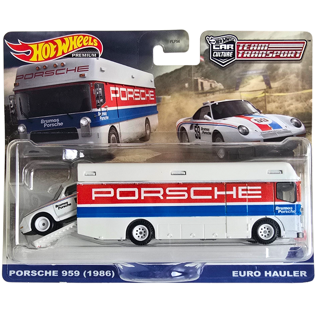 Hot Wheels Premium Team Transport #61 - Porsche 959 (1986) - Euro Hauler