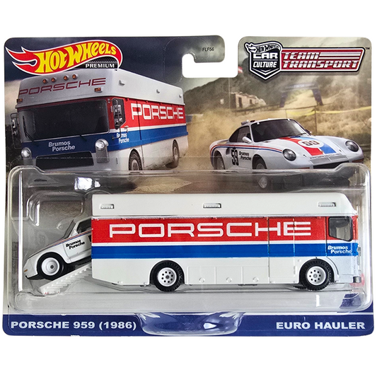 Hot Wheels Premium Team Transport #61 - Porsche 959 (1986) - Euro Hauler