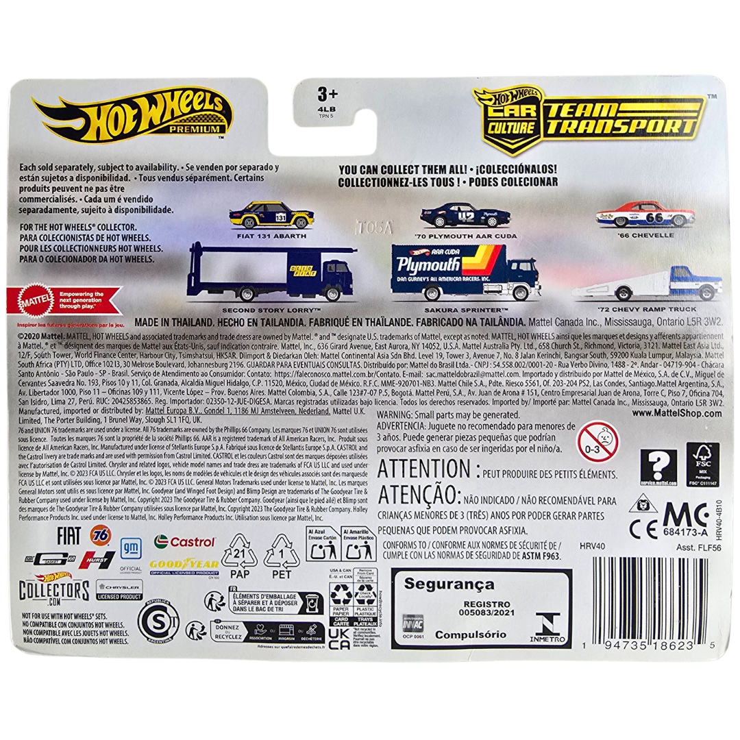 Hot Wheels Premium Team Transport #64 - '66 Chevelle - '72 Chevy Ramp Truck