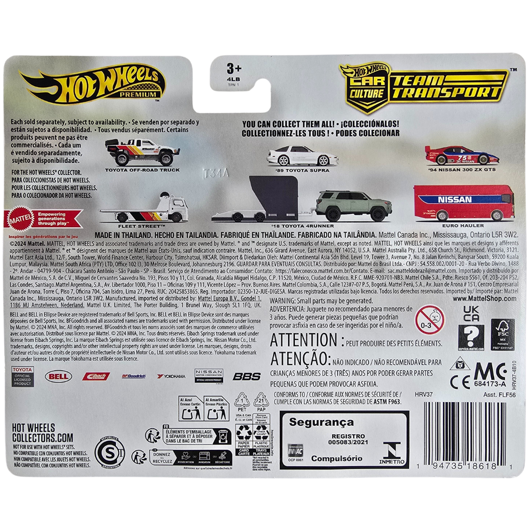Hot Wheels Premium Team Transport #72 - '89 Toyota Supra - '18 Toyota 4Runner