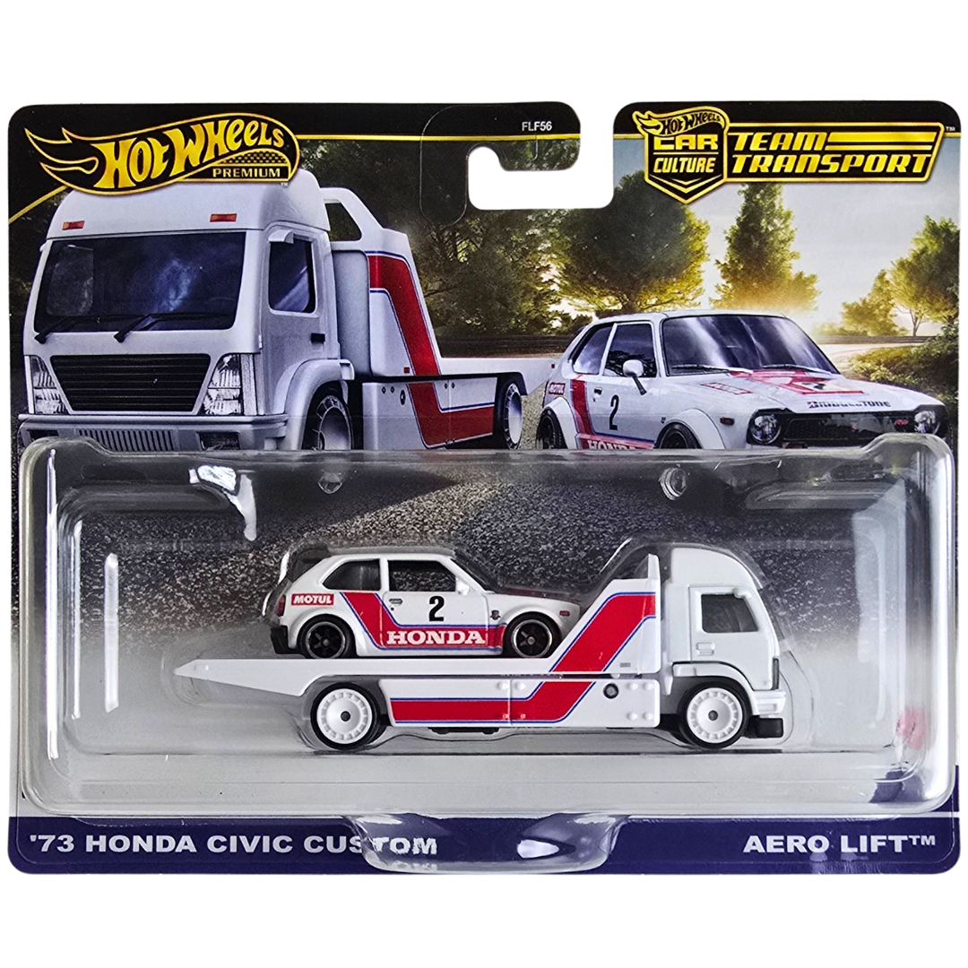 Hot Wheels Premium Team Transport #80 - '73 Honda Civic Custom - Aero Lift