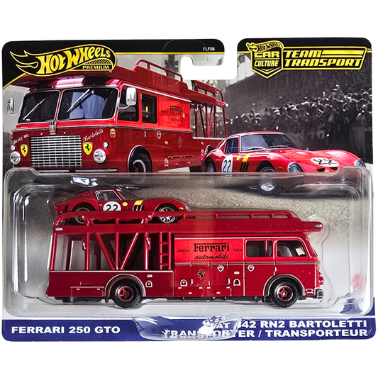 Hot Wheels Premium Team Transport #83 - Ferrari 250 GTO - Fiat 642 RN2 Bartoletti Transporter / Transporteur