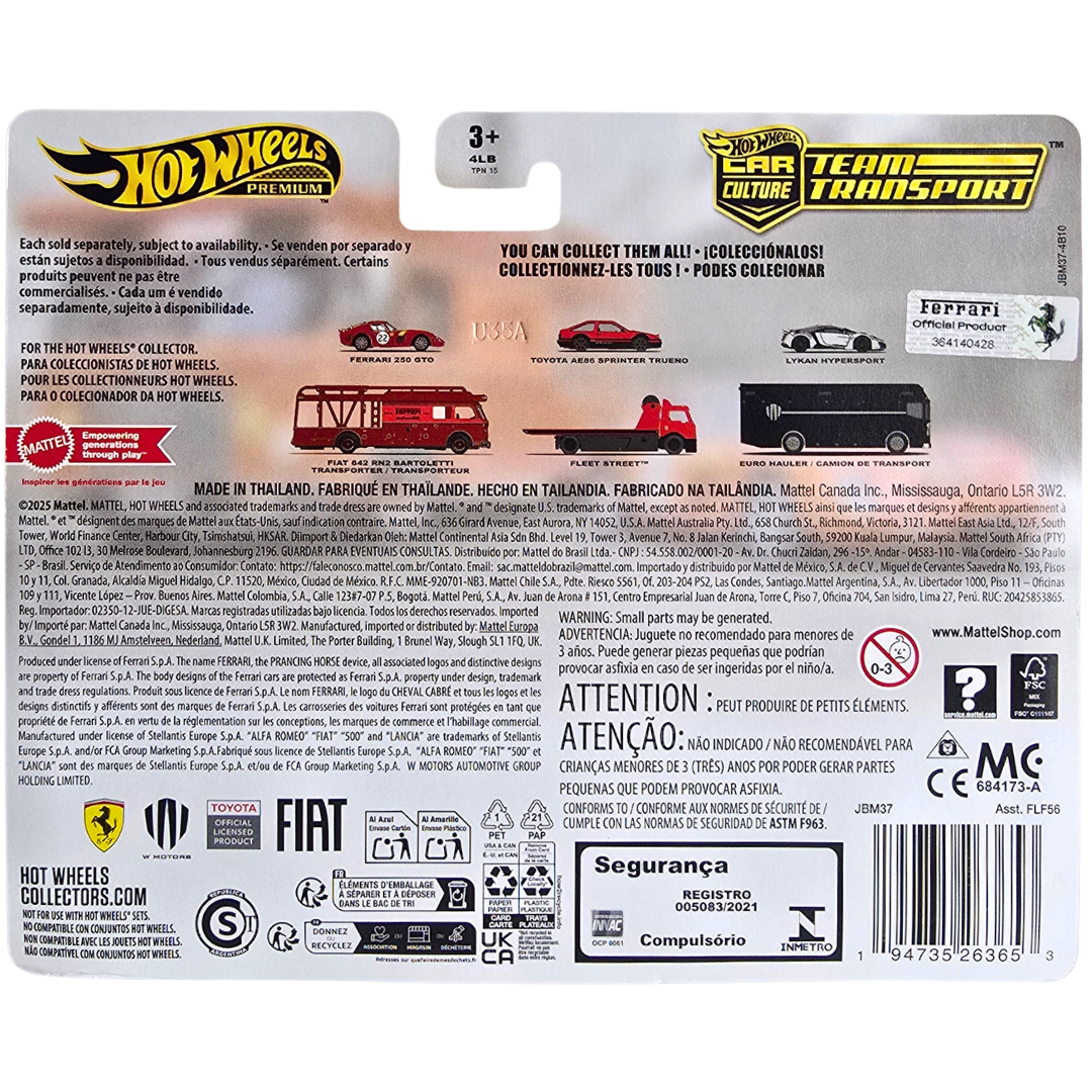 Hot Wheels Premium Team Transport #83 - Ferrari 250 GTO - Fiat 642 RN2 Bartoletti Transporter / Transporteur