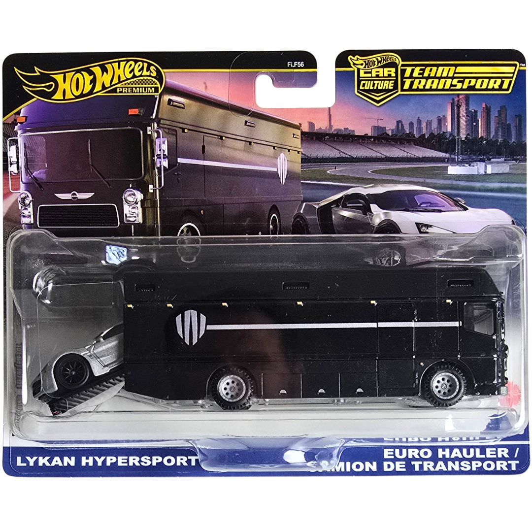 Hot Wheels Premium Team Transport #85 - Lykan Hypersport - Euro Hauler / Camion de Transport