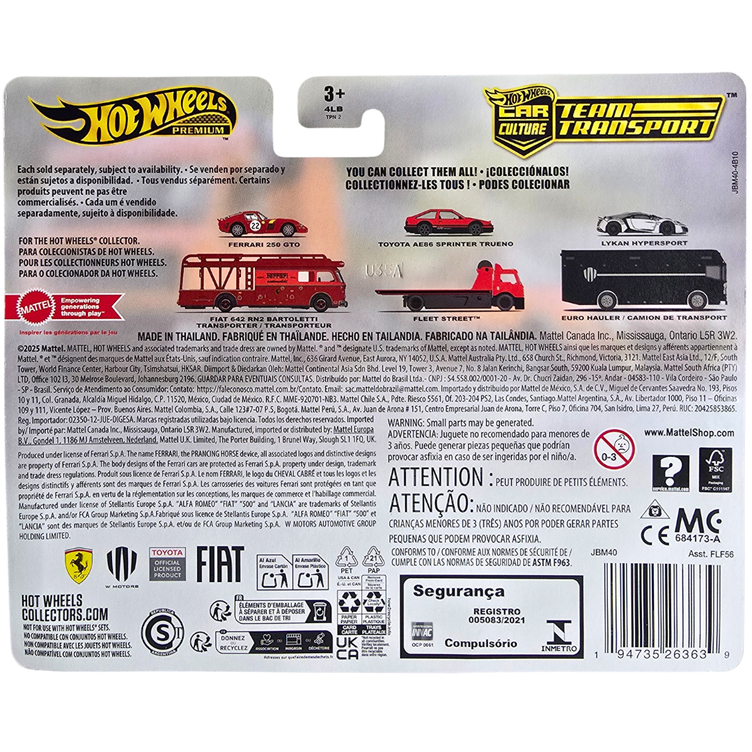 Hot Wheels Premium Team Transport #85 - Lykan Hypersport - Euro Hauler / Camion de Transport