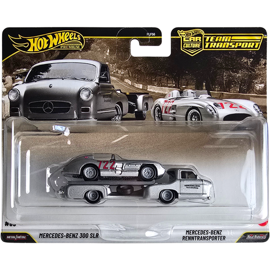 Hot Wheels Premium Team Transport #89 - Mercedes-Benz 300 SLR - Mercedes-Benz Renntransporter