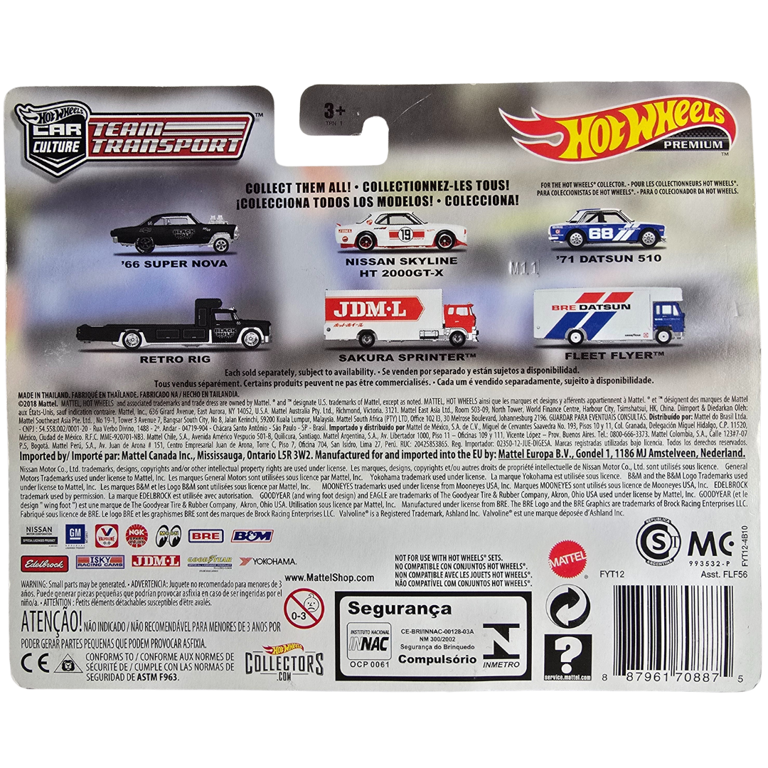 Hot Wheels Premium Team Transport #9 - '71 Datsun 510 - Fleet Flyer