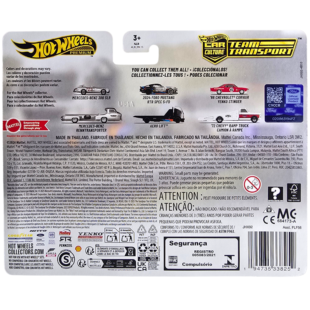 Hot Wheels Premium Team Transport #90 - 2024 Ford Mustang RTR Spec 5-FD - Aero Lift