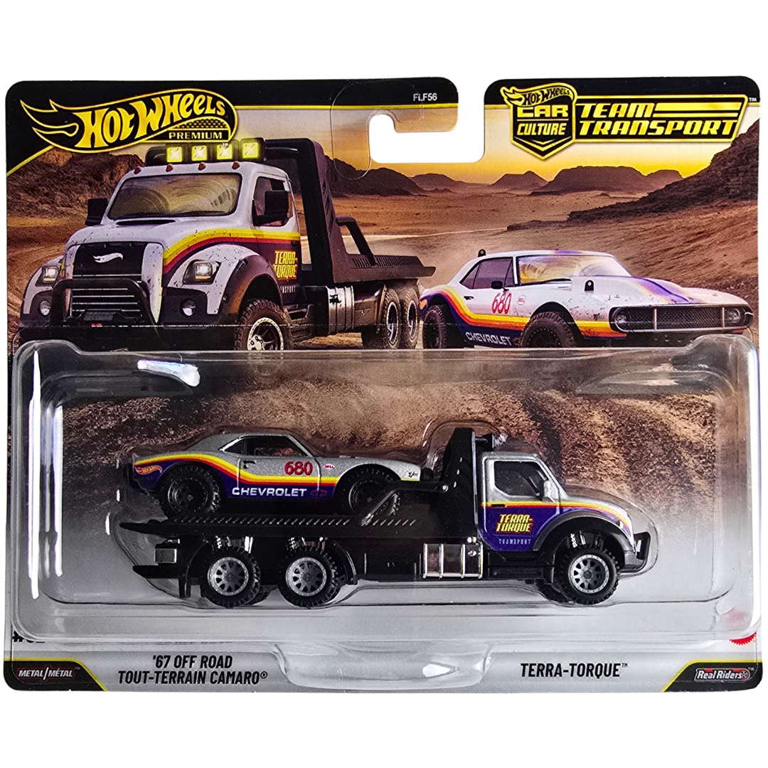Hot Wheels Premium Team Transport #92 - '67 Off Road Tout-Terrain Camaro - Terra-Torque