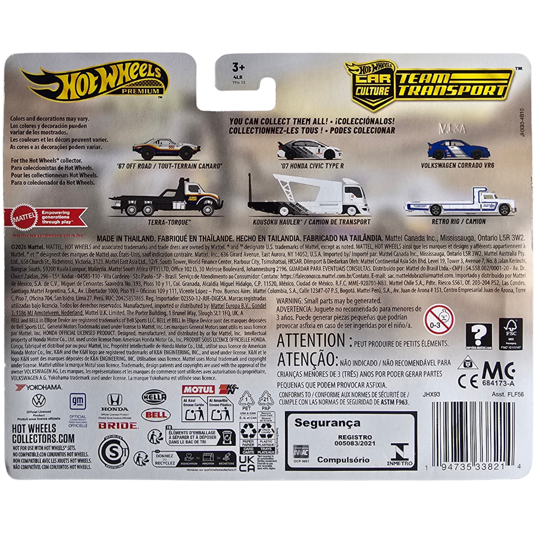 Hot Wheels Premium Team Transport #92 - '67 Off Road Tout-Terrain Camaro - Terra-Torque