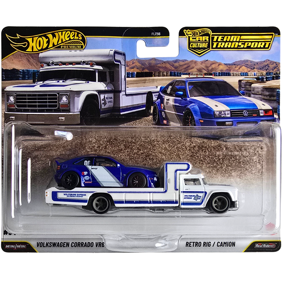 Hot Wheels Premium Team Transport #94 - Volkswagen Corrado VR6 - Retro Rig-Camion