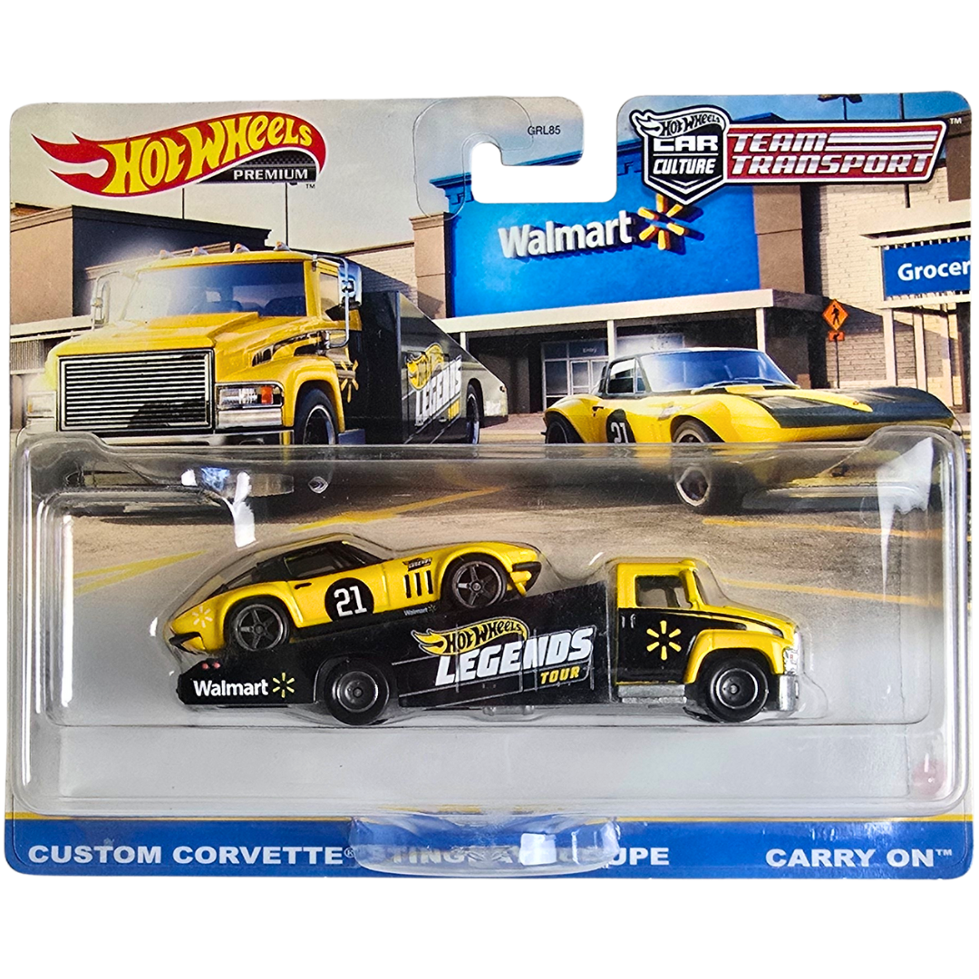 Hot Wheels Premium Team Transport (Legends Tour) - Custom Corvette Stingray Coupe - Carry On