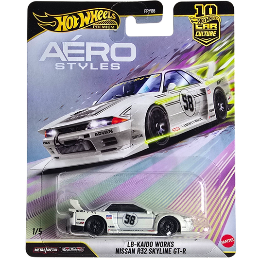 Hot Wheels Premium (Aéro Styles) - LB-Kaido Works Nissan R32 Skyline GT-R