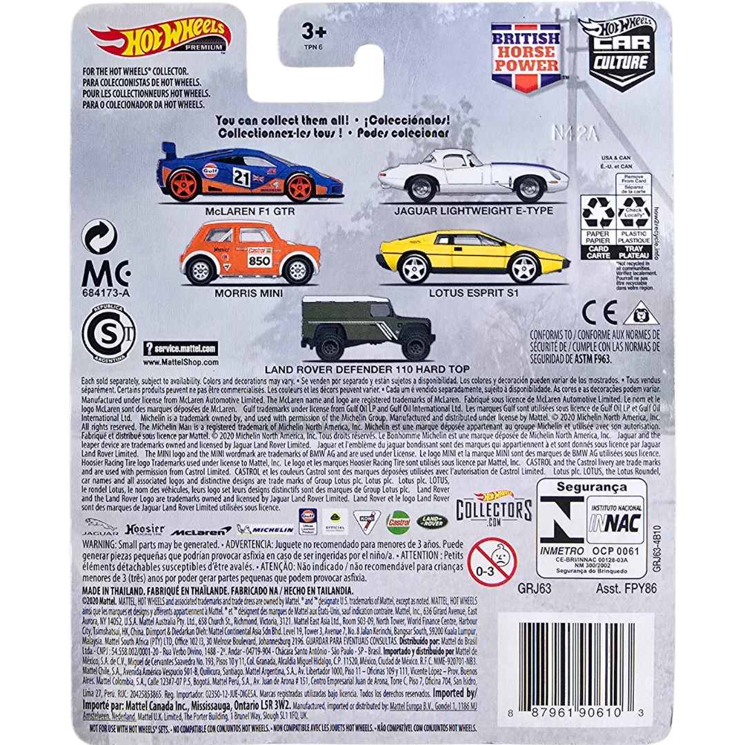 Hot Wheels Premium (British Horse Power) - Land Rover Defender 110 Hard Top