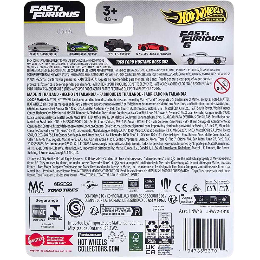 Hot Wheels Premium (Fast & Furious - 25 Years/Ans Of Fast & Furious) - 1969 Ford Mustang Boss 302