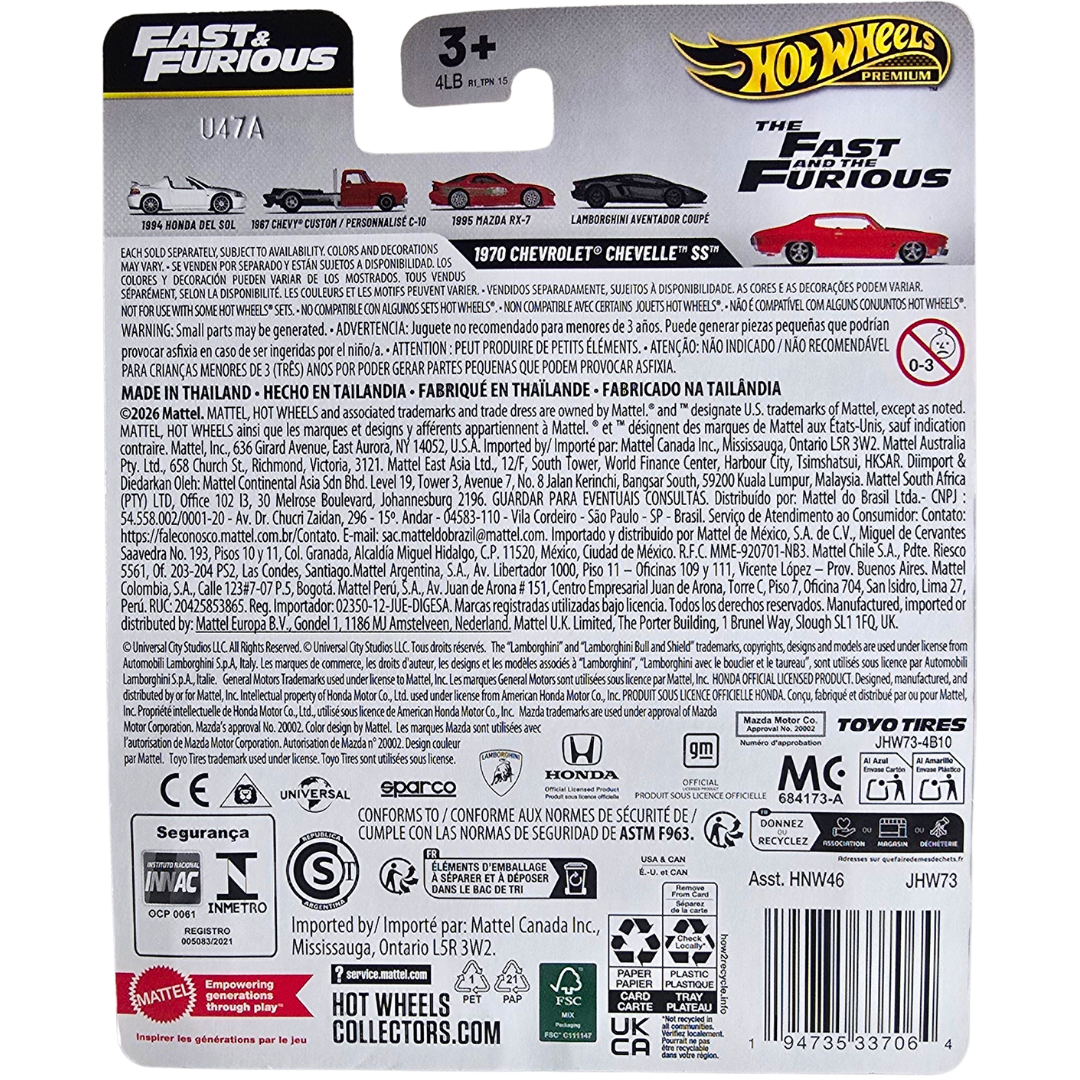Hot Wheels Premium (Fast & Furious - 25 Years/Ans Of Fast & Furious) - 1970 Chevrolet Chevelle SS