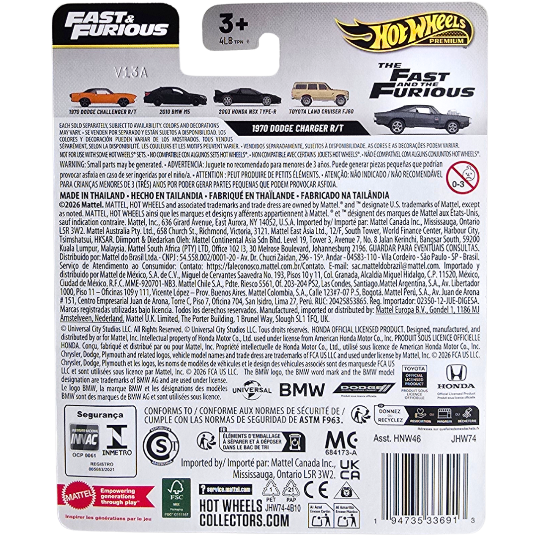 Hot Wheels Premium (Fast & Furious - 25 Years-Ans Of Fast & Furious) - 1970 Dodge Charger R/T
