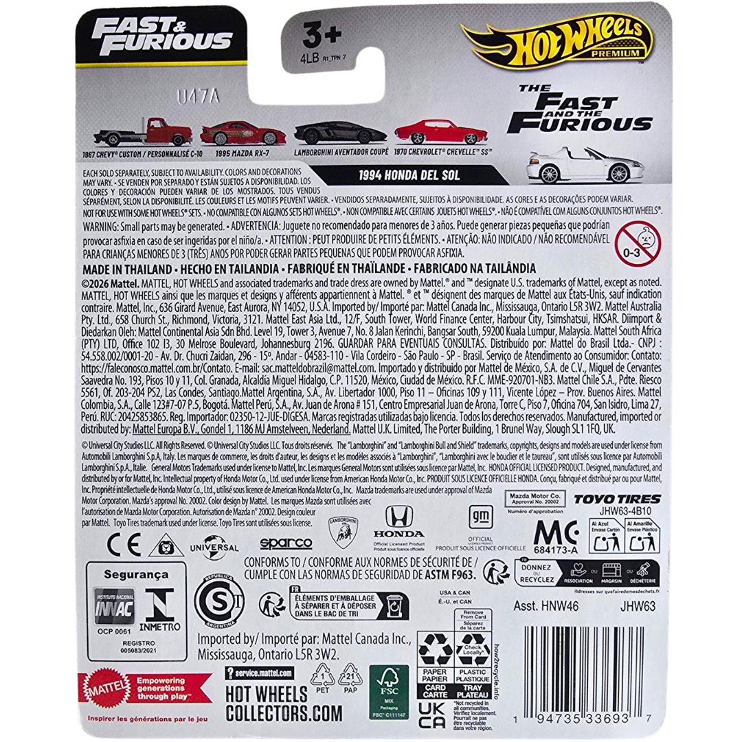 Hot Wheels Premium (Fast & Furious - 25 Years/Ans Of Fast & Furious) - 1994 Honda Del Sol