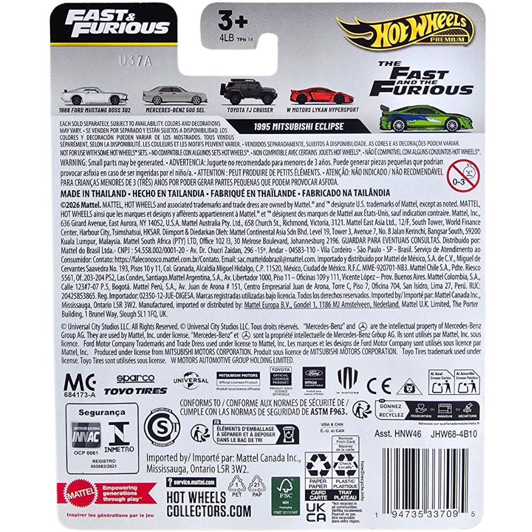 Hot Wheels Premium (Fast & Furious - 25 Years-Ans Of Fast & Furious) - 1995 Mitsubishi Eclipse