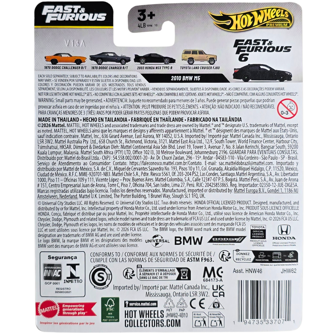 Hot Wheels Premium (Fast & Furious - 25 Years-Ans Of Fast & Furious) - 2010 BMW M5