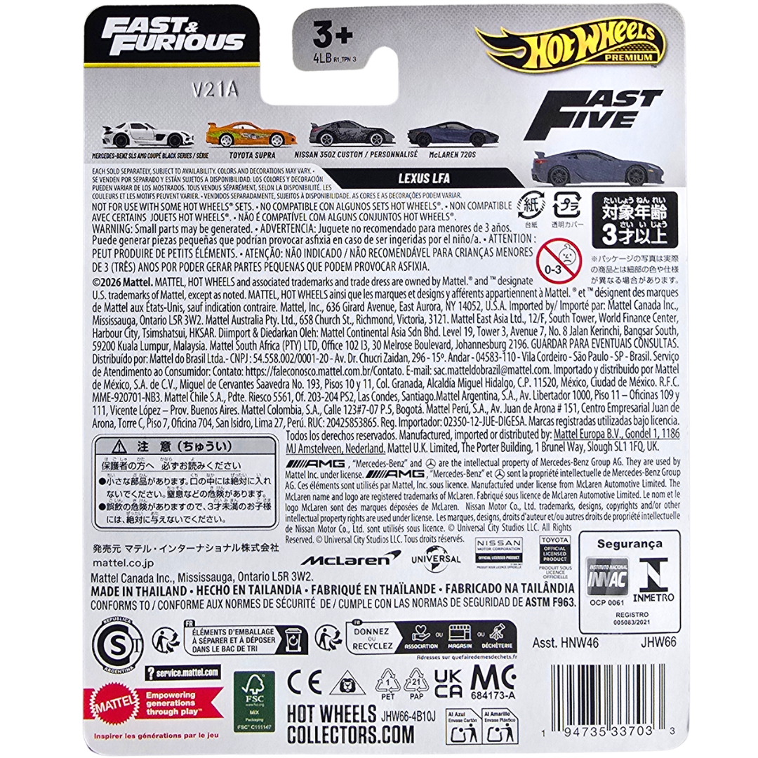 Hot Wheels Premium (Fast & Furious - 25 Years-Ans Of Fast & Furious) - Lexus LFA