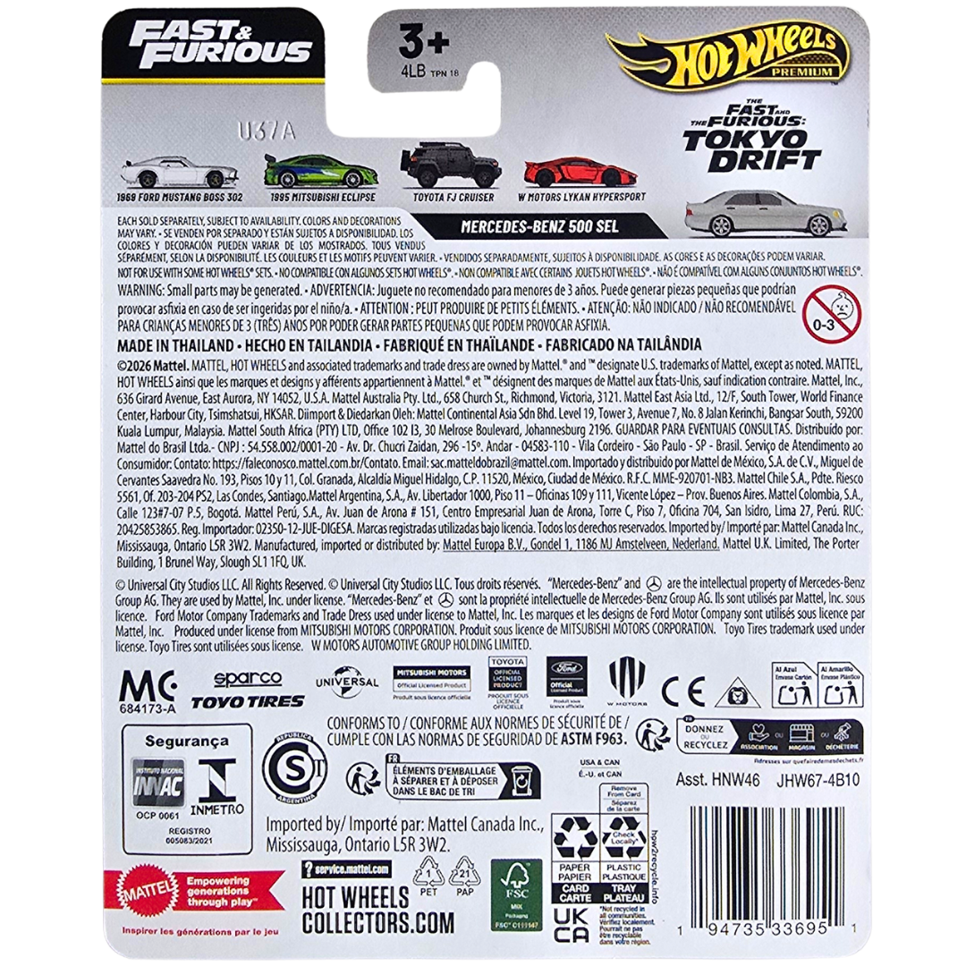 Hot Wheels Premium (Fast & Furious - 25 Years/Ans Of Fast & Furious) - Mercedes-Benz 500 SEL