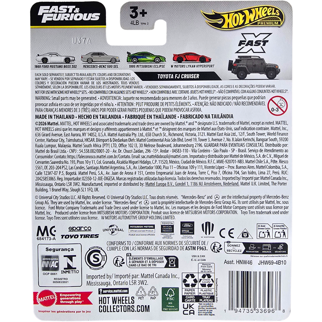 Hot Wheels Premium (Fast & Furious - 25 Years/Ans Of Fast & Furious) - Toyota FJ Cruiser