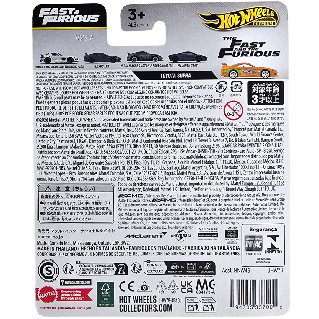 Hot Wheels Premium (Fast & Furious - 25 Years-Ans Of Fast & Furious) - Toyota Supra
