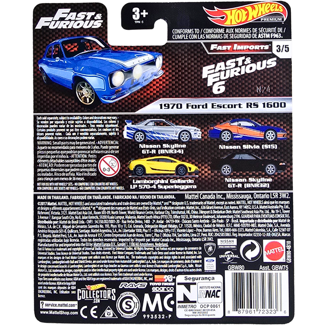 Hot Wheels Premium (Fast & Furious - Fast Imports) - 1970 Ford Escort RS 1600