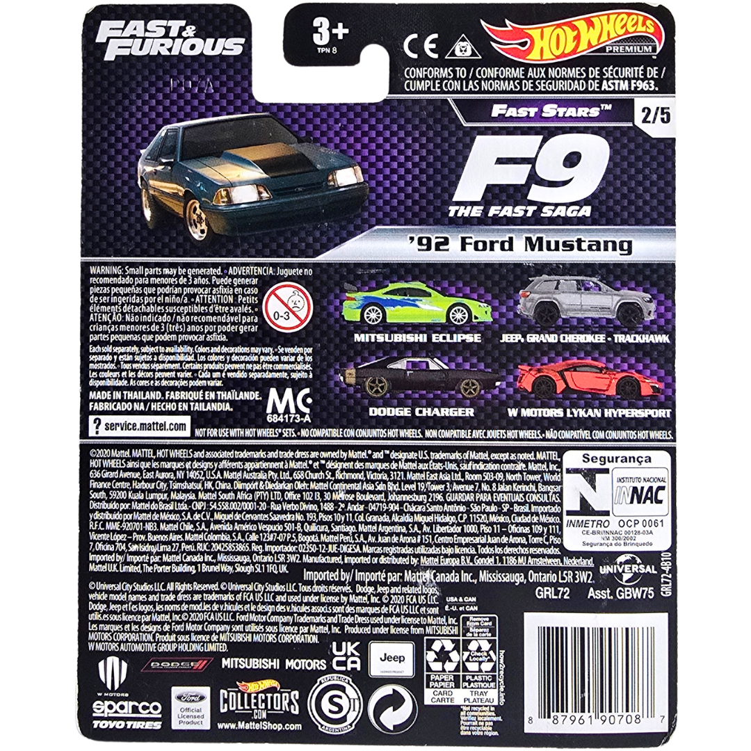 Hot Wheels Premium (Fast & Furious - Fast Stars) - '92 Ford Mustang