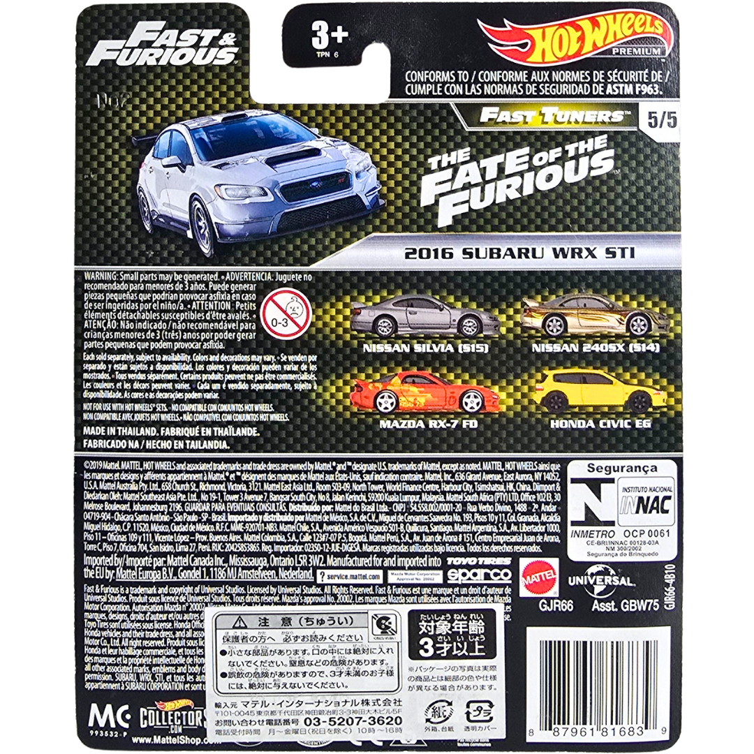 Hot Wheels Premium (Fast & Furious - Fast Tuners) - 2016 Subaru WRX STI