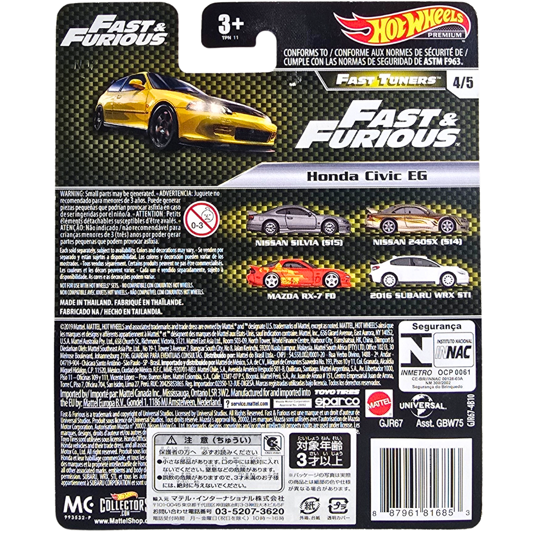 Hot Wheels Premium (Fast & Furious - Fast Tuners) - Honda Civic EG