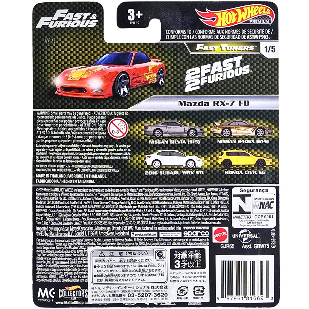 Hot Wheels Premium (Fast & Furious - Fast Tuners) - Mazda RX-7 FD