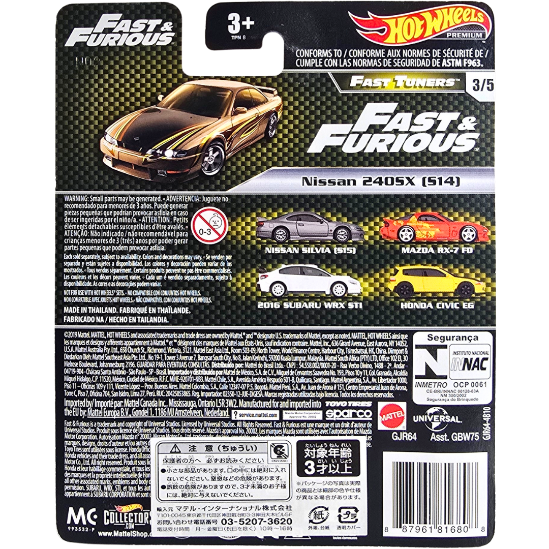 Hot Wheels Premium (Fast & Furious - Fast Tuners) - Nissan 240 SX (S14)
