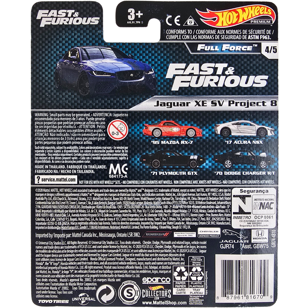 Hot Wheels Premium (Fast & Furious - Full Force) - Jaguar XE SV Project 8