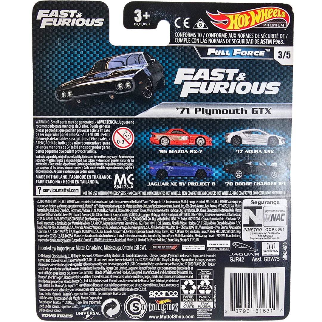 Hot Wheels Premium (Fast & Furious - Full Force) - '71 Plymouth GTX