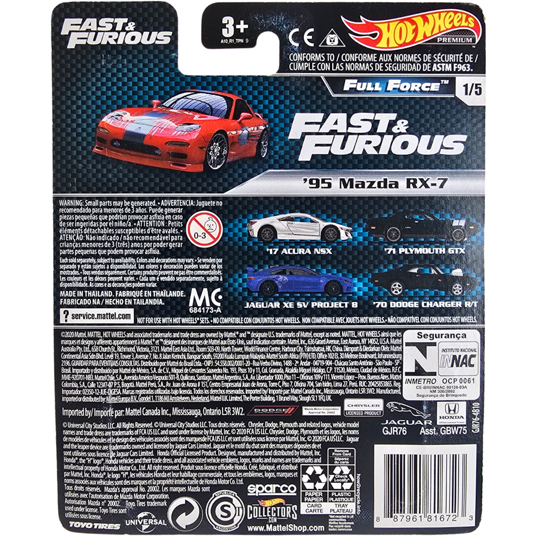 Hot Wheels Premium (Fast & Furious - Full Force) - '95 Mazda RX-7