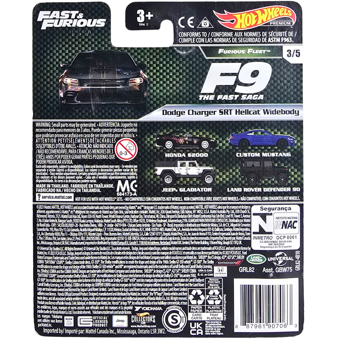 Hot Wheels Premium (Fast & Furious - Furious Fleet) - Dodge Charger SRT Hellcat Widebody