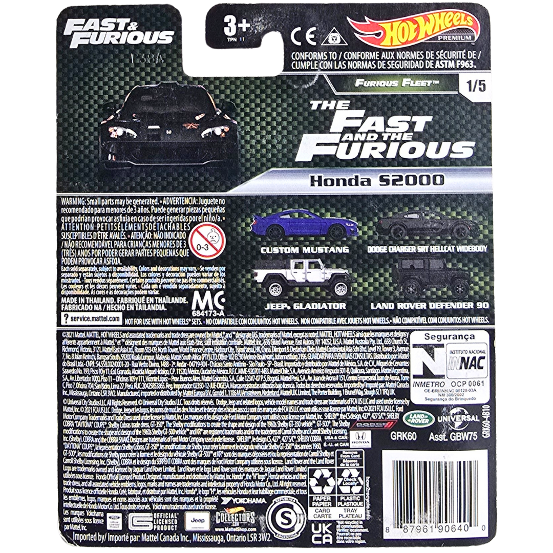 Hot Wheels Premium (Fast & Furious - Furious Fleet) - Honda S2000
