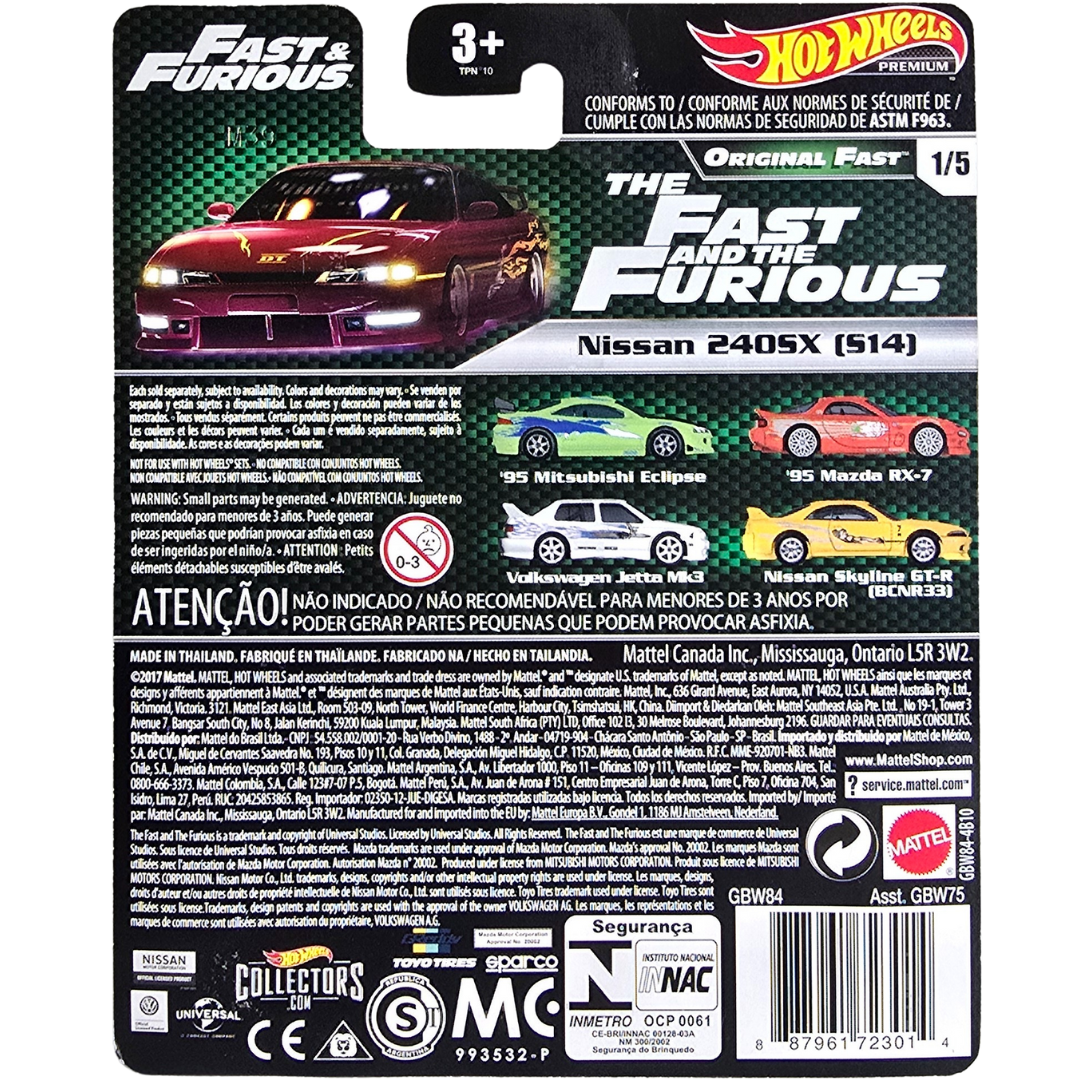 Hot Wheels Premium (Fast & Furious - Original Fast) - Nissan 240 SX (S14)