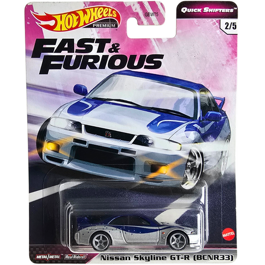 Hot Wheels Premium (Fast & Furious - Quick Shifters) - Nissan Skyline GT-R (BCNR33)