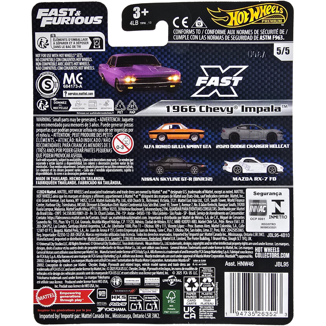 Hot Wheels Premium (Fast & Furious) - 1966 Chevy Impala