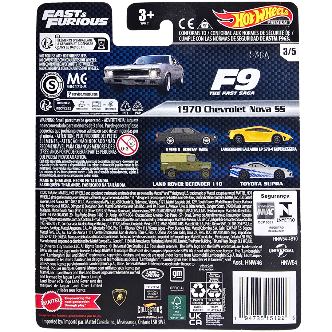 Hot Wheels Premium (Fast & Furious) - 1970 Chevrolet Nova SS