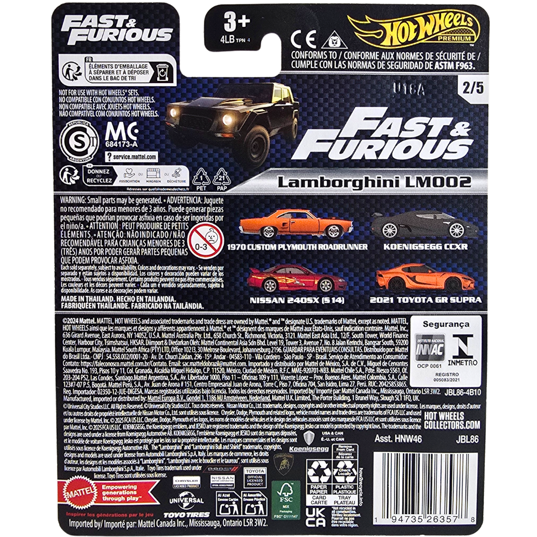Hot Wheels Premium (Fast & Furious) - Lamborghini LM002