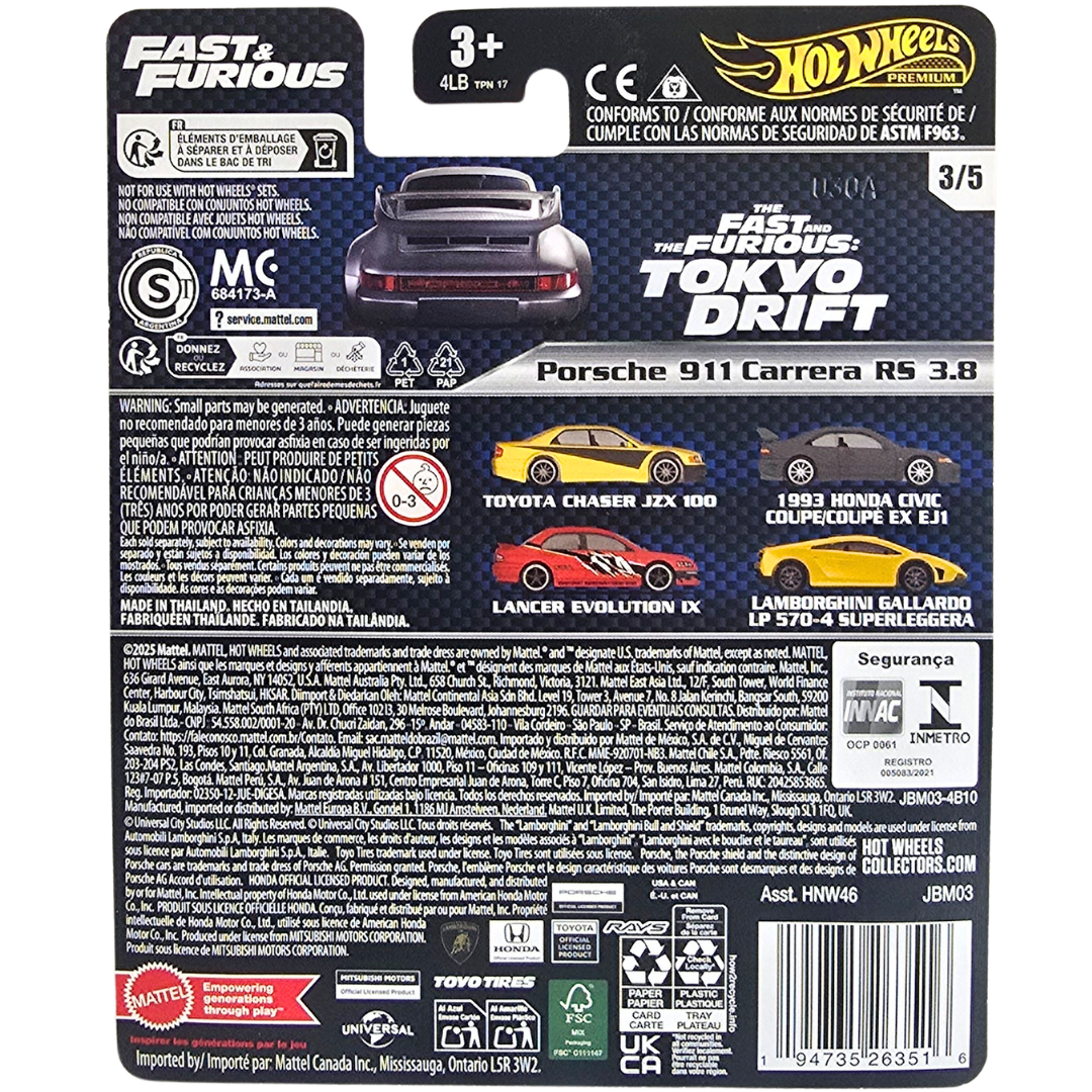 Hot Wheels Premium (Fast & Furious) - Porsche 911 Carrera RS 3.8