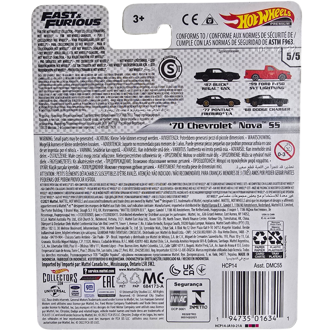 Hot Wheels Premium (Fast & Furious) - '70 Chevrolet Nova SS