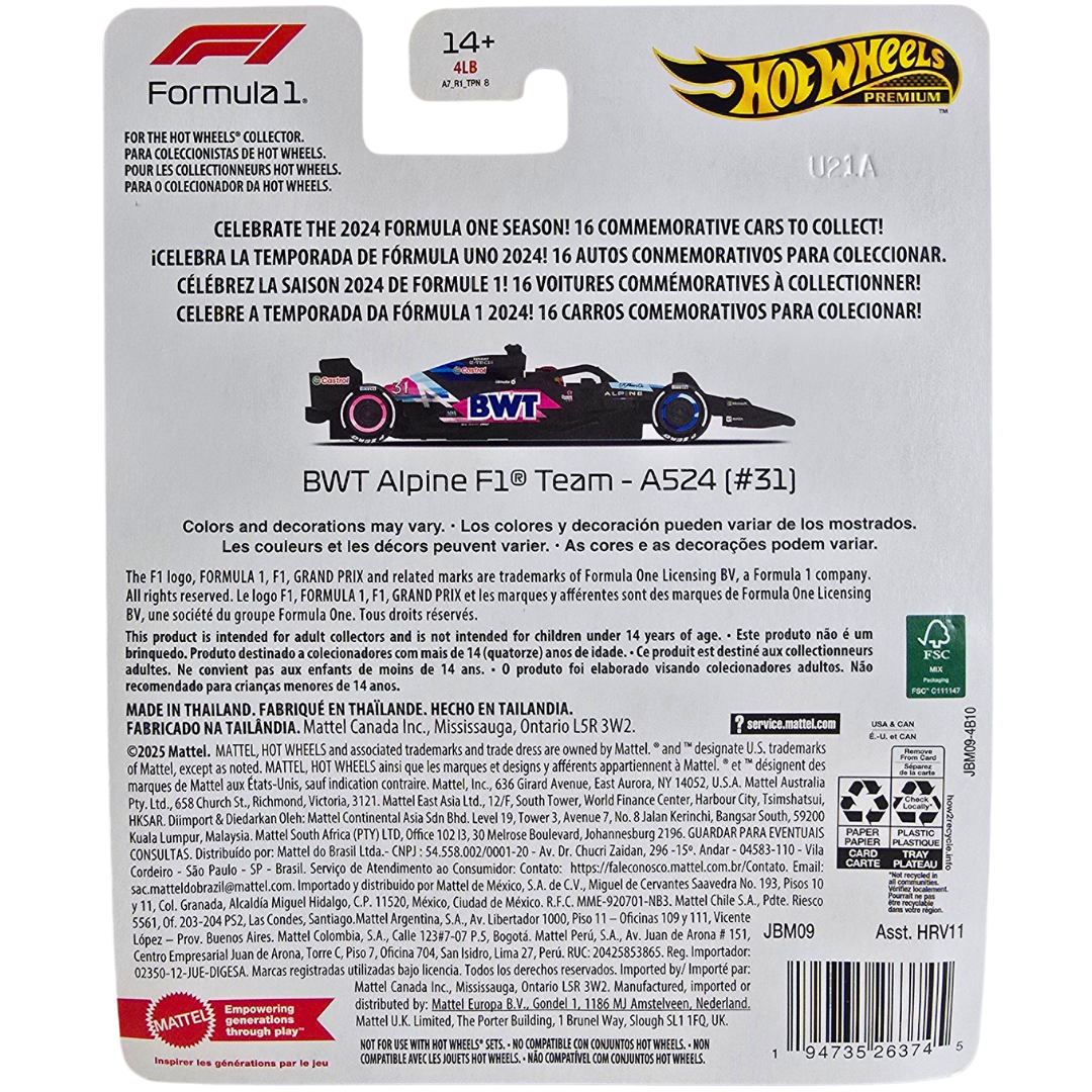 Hot Wheels Premium (Formula 1 2024) - BWT Alpine F1 Team - A524 (#31)