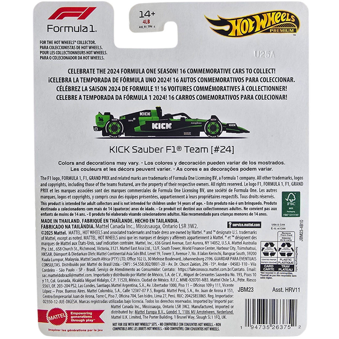 Hot Wheels Premium (Formula 1 2024) - KICK Sauber F1 Team (#24)