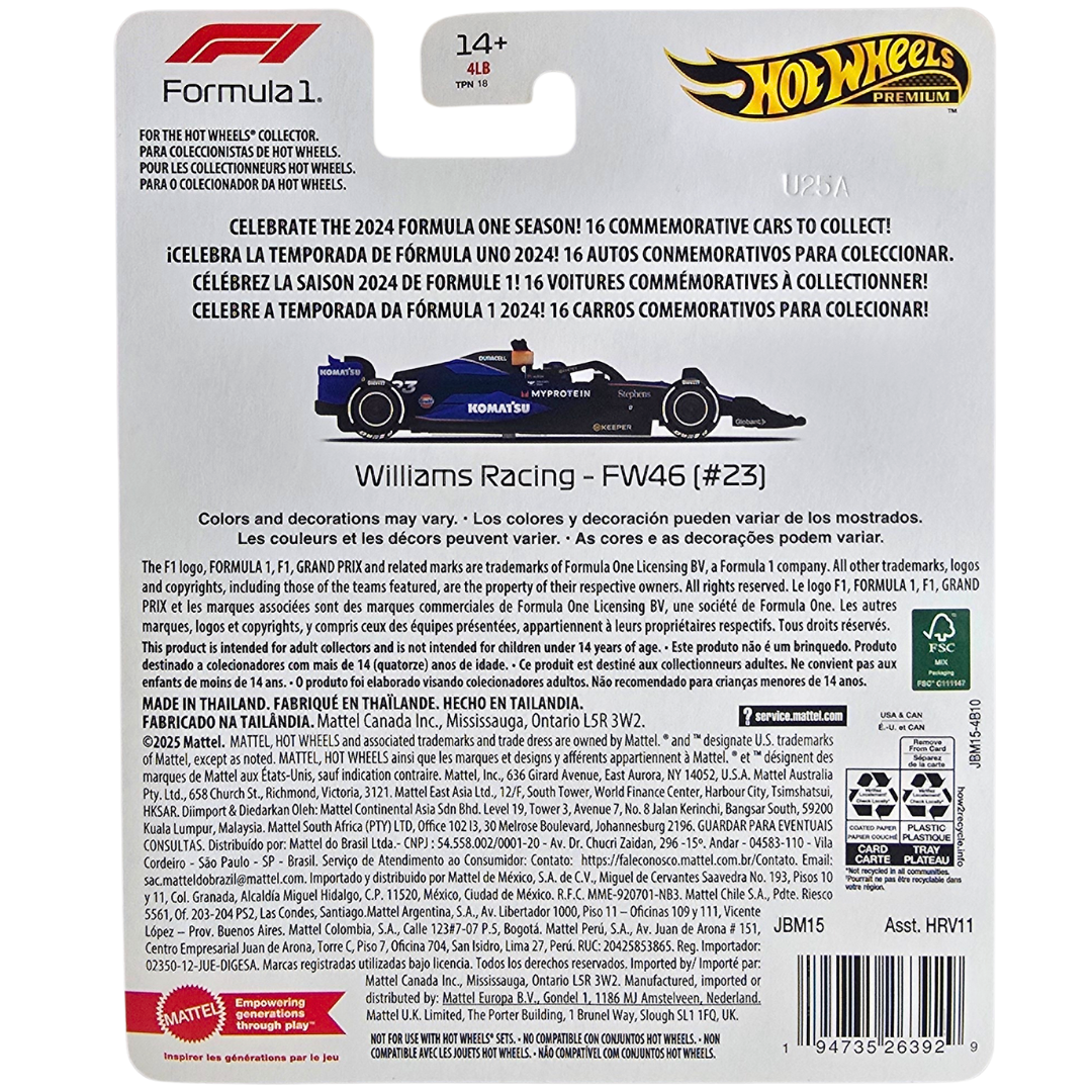 Hot Wheels Premium (Formula 1 2024) - Williams Racing - FW46 (#23)