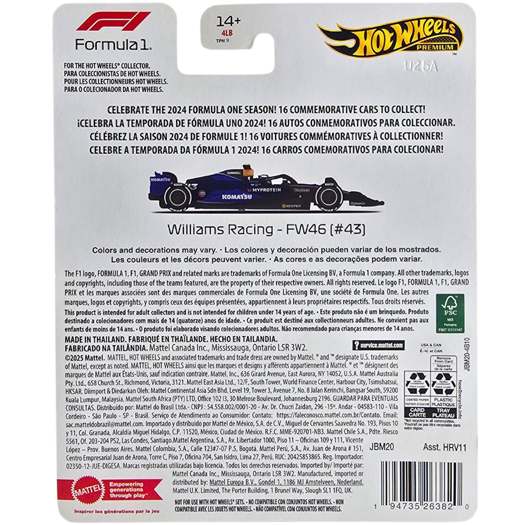 Hot Wheels Premium (Formula 1 2024) - Williams Racing - FW46 (#43)